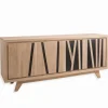 Bahut chêne blanchi 4 portes BAMBOO