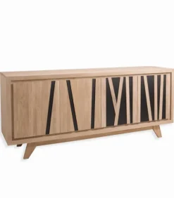 Bahut chêne blanchi 4 portes BAMBOO