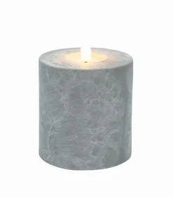 Bougie LED cylindrique cire et ciment