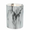 Bougie LED cylindrique façon marbre