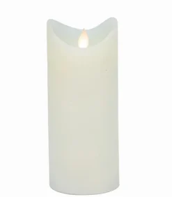 Bougie LED cylindrique ivoire Ø 7.5 cm