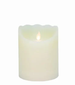 Bougie LED cylindrique ivoire Ø 7.5 cm