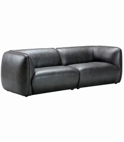 Canapé WALNEY havane foncé L 247 cm