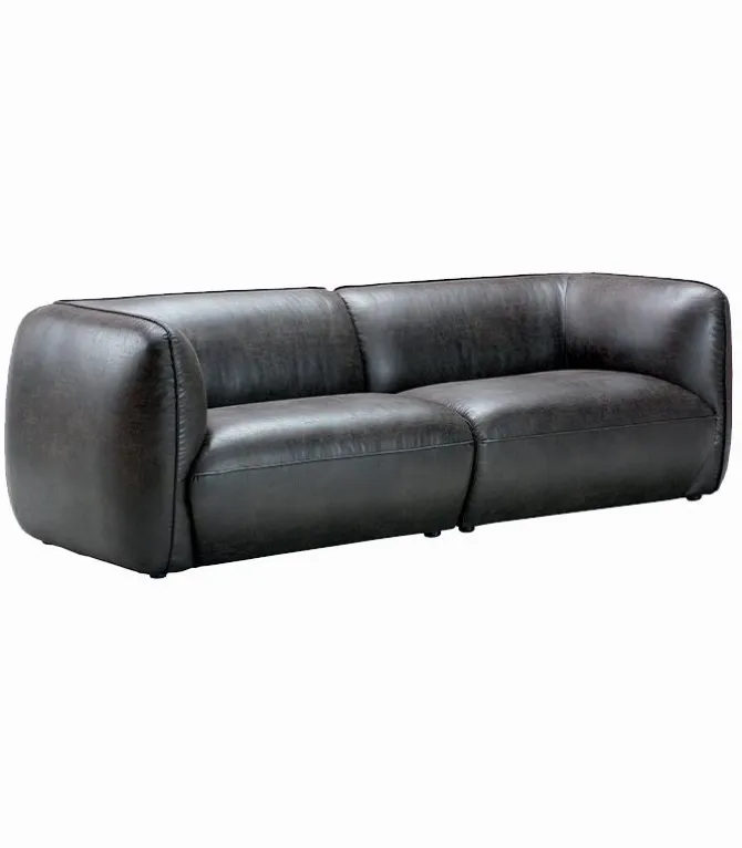 Canapé WALNEY havane foncé L 247 cm