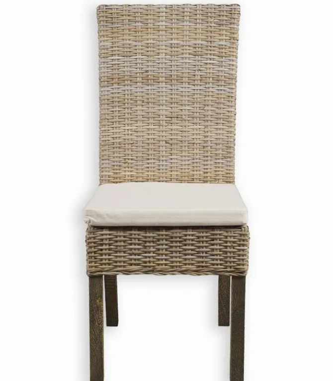 Chaise kubu blanchi IOLA