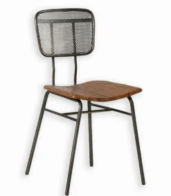 Chaise teck & métal GADO