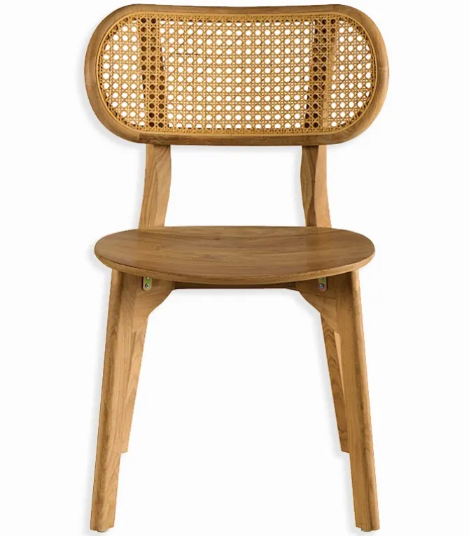 Chaise teck & rotin SOLANA
