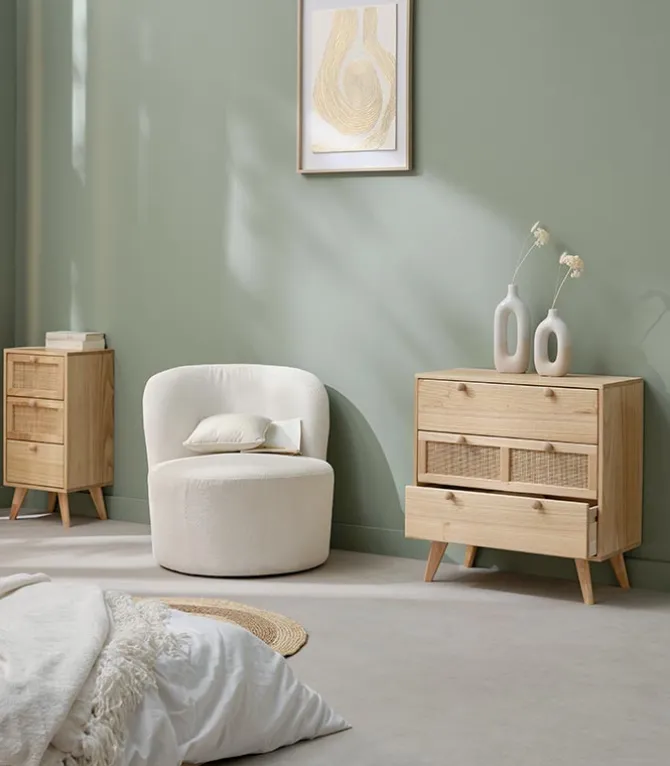Commode bois 3 grands tiroirs TONLE