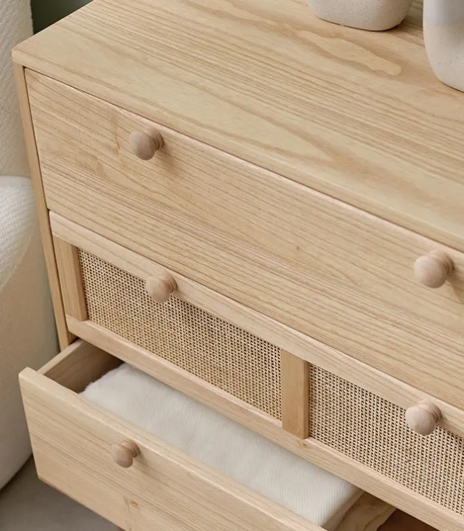 Commode bois 3 grands tiroirs TONLE
