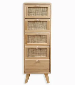 Commode bois 5 tiroirs TONLE