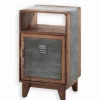 Commode 1 porte en sapin et zinc – WENDY