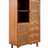 Enfilade teck massif CARAWA 2 portes 3 tiroirs