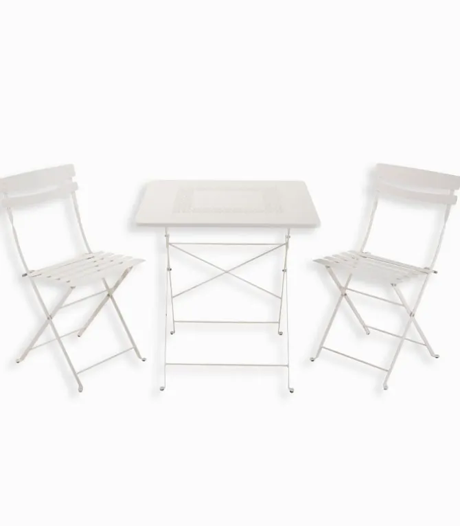 Ensemble pliant table jardin carrée + 2 chaises de jardin PARTY