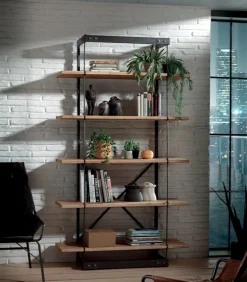 Etagère sapin et fer 5 niveaux ZOOP