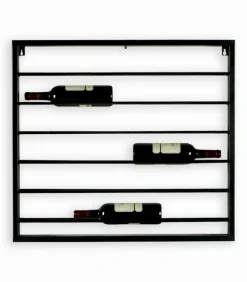 Etagère à vin murale en métal noir