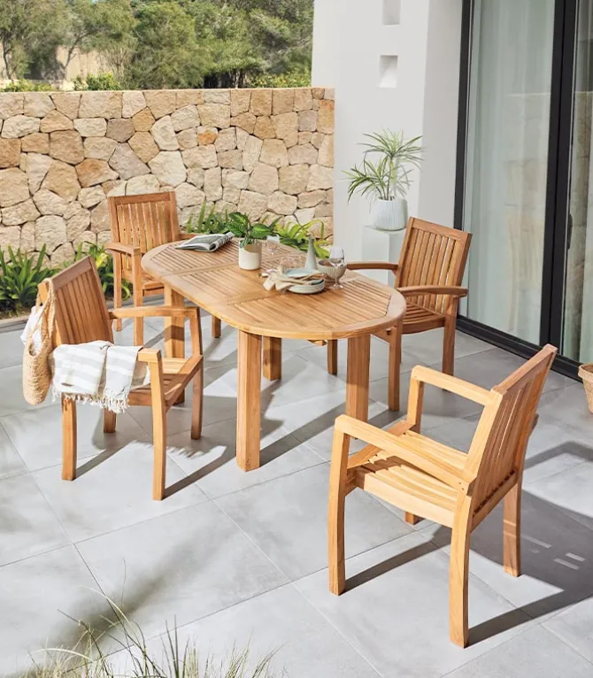 Fauteuil de jardin teck ARU