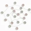 Guirlande lumineuse KIM boules blanches roses