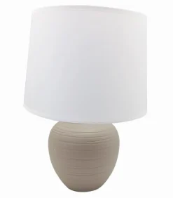 Lampe céramique abat-jour blanc