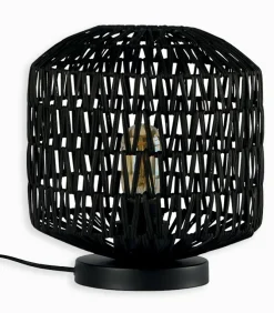 Lampe rotin noir BUDI