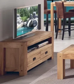Meuble TV chêne huilé L 120 cm NORWAY