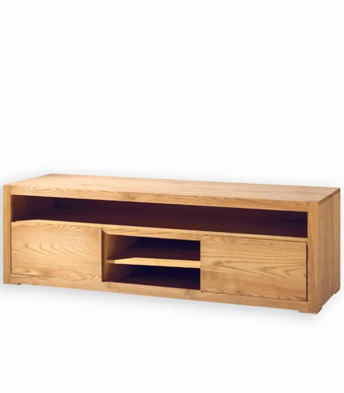 Meuble TV frêne massif L 180 cm HARTFORD