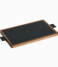 Plateau rectangulaire ardoise et bois