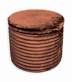 Pouf-coffre en velours côtelé SHAKE
