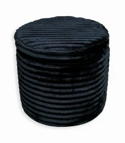 Pouf-coffre en velours côtelé SHAKE