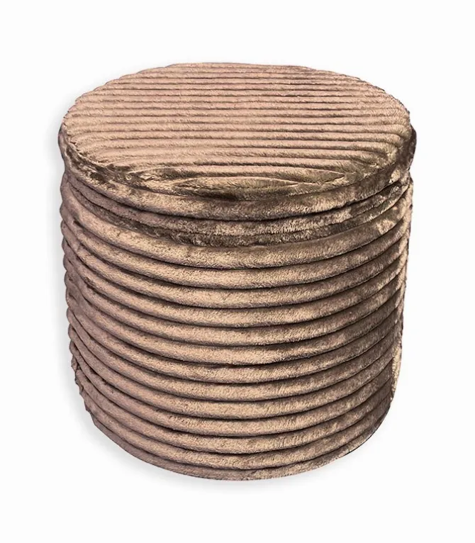 Pouf-coffre en velours côtelé SHAKE