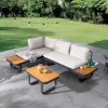 Salon de jardin canapé d’angle modulable HOLBOX