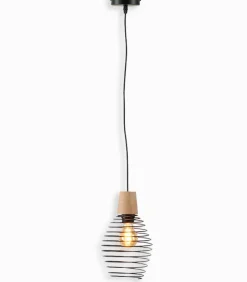Suspension abat-jour ovale spirale