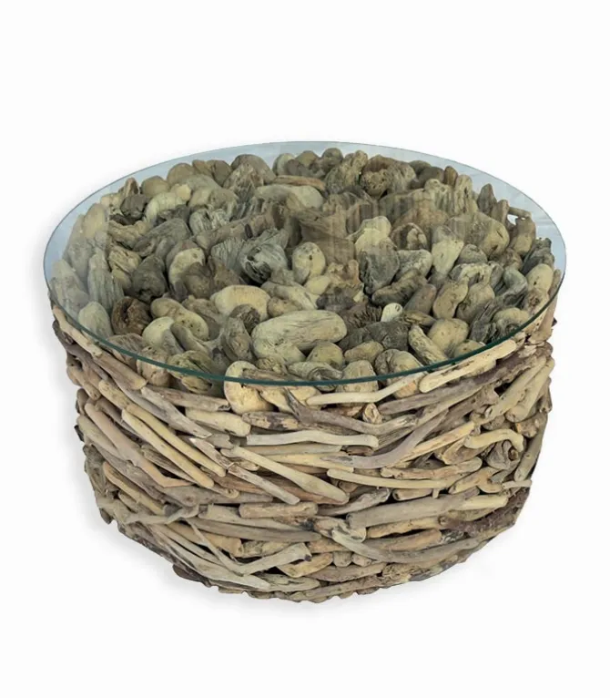 Table basse ronde bois flotté WOODREAM
