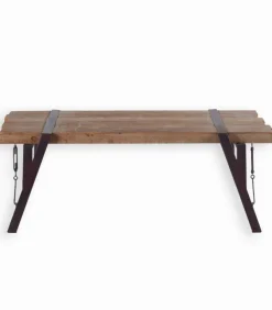 Table basse sapin massif et fer vieilli WESTMOUNT
