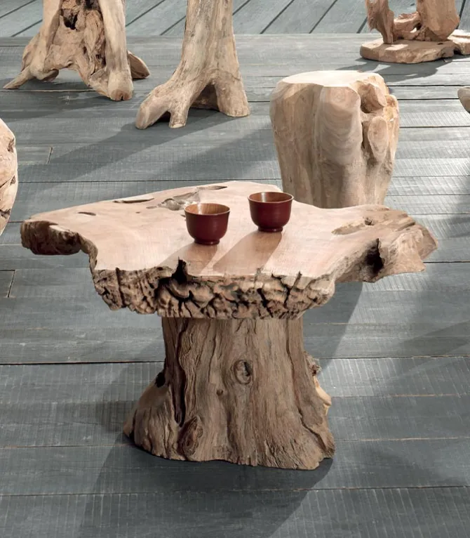 Table basse teck massif ROOTS