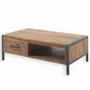 Table basse teck recyclé et fer vieilli BROWTON
