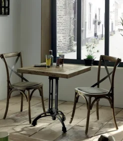 Table bistrot bois recyclé STERLING