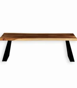 Table bois de suar pieds métal LOVINA
