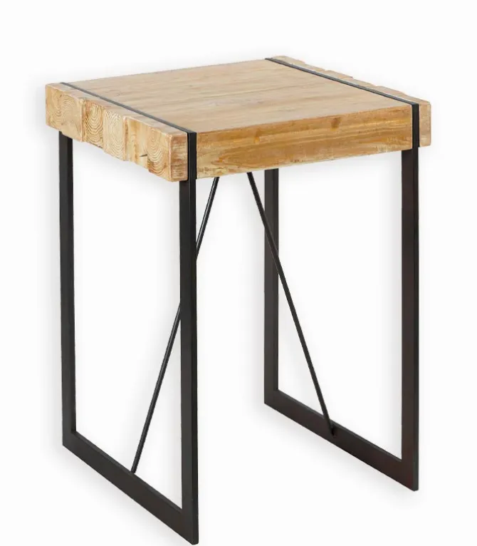 Table haute sapin et métal FABRIK
