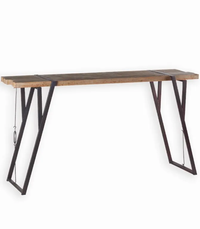 Table haute sapin massif et métal WESTMOUNT