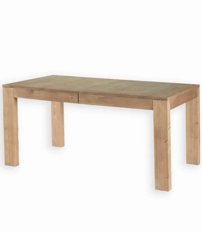 Table pin massif ciré MOVING + allonge