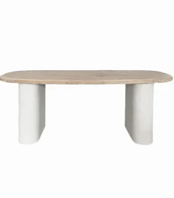 Table sapin et MDF blanc SANTORIN