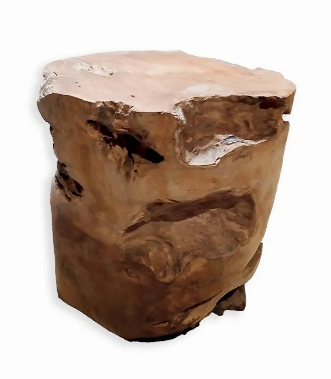 Tabouret pouf teck FARMER