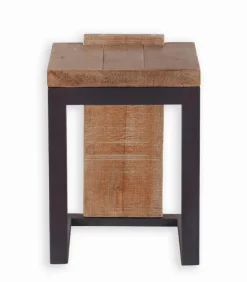 Tabouret sapin & métal WESTMOUNT